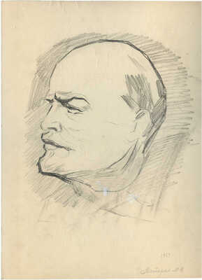 Маторин Михаил Владимирович. Двухсторонняя работа с портретом В.И. Ленина 